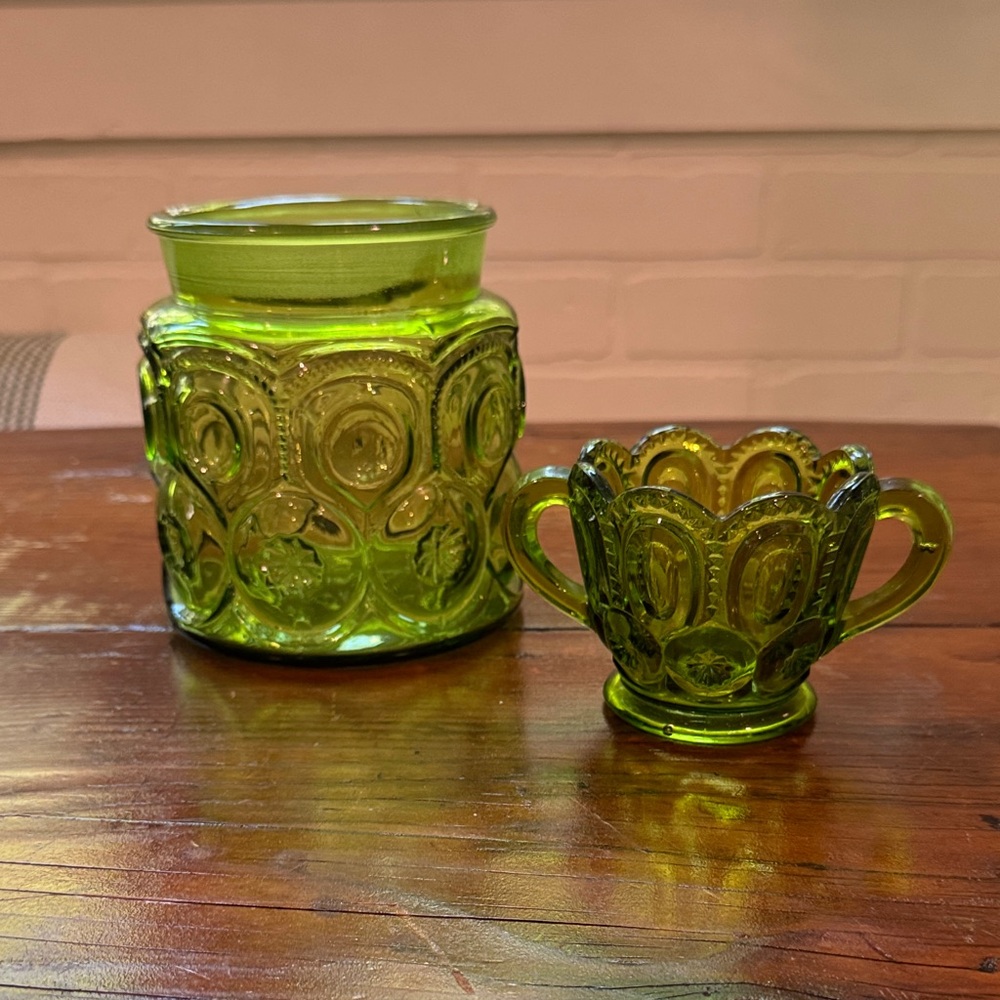 LE Smith Small Canister and Sugar Dish